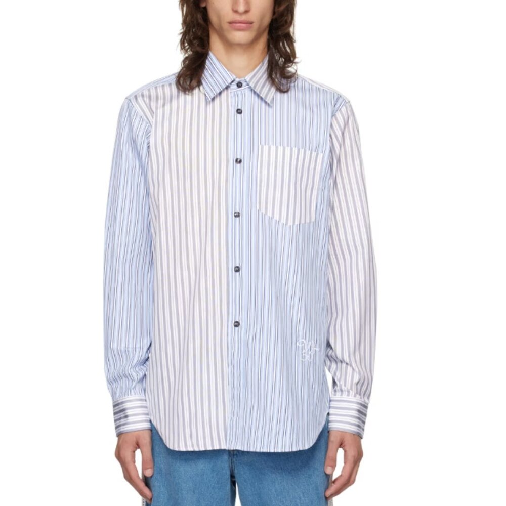 BNWT AW24 WALES BONNER STRIPED SHIRTING MAJESTY SHIRT 46 & 48 & 50